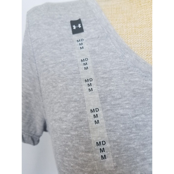 Under Armour T Shirt Medium Loose Fit Gray Patriotic Home of The Brave July 4th - Picture 2 of 10